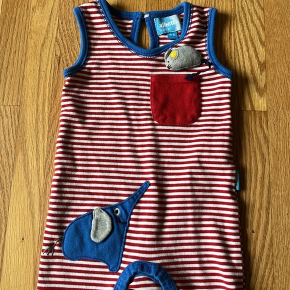 Elephant and Mouse Striped Romper - Picture 2 of 5